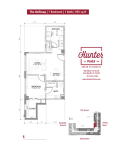 The Belknap  |  1 Bedroom | 1 Bath | 595 Sq. Ft.*