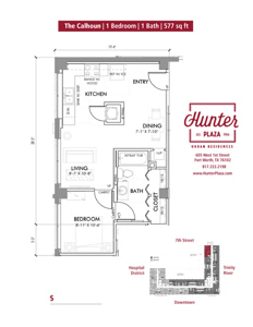 The Calhoun | 1 Bedroom | 1 Bath | 577 Sq. Ft.*