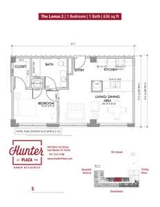 The Lamar.2 | 1 Bedroom | 1 Bath | 636 sq ft*