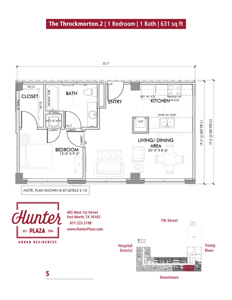 The Throckmorton.2 | 1 Bedroom | 1 Bath | 631 sq ft*